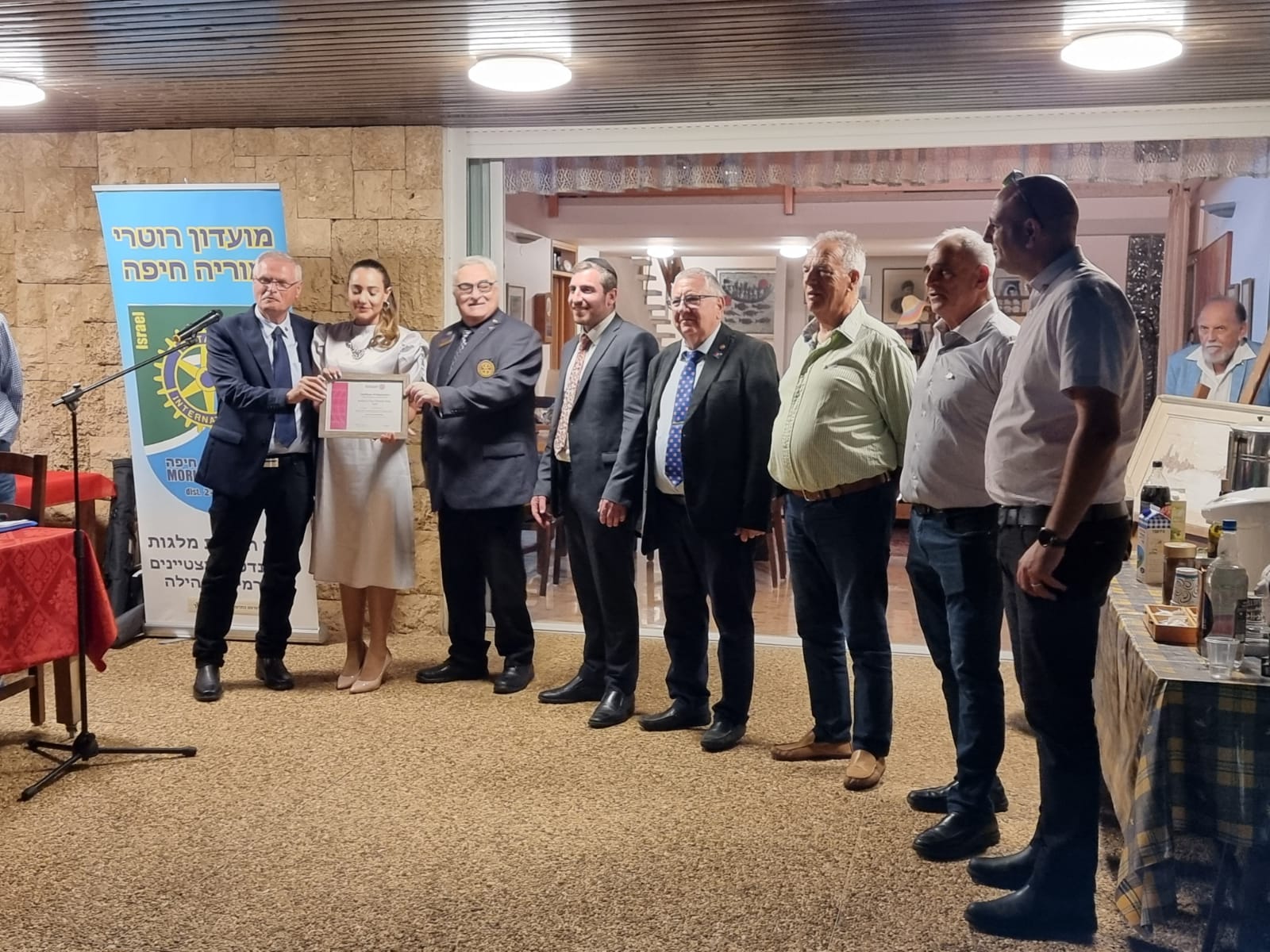 הענקת הצ'רטר למועדון רוטראקט מוריה-חיפה